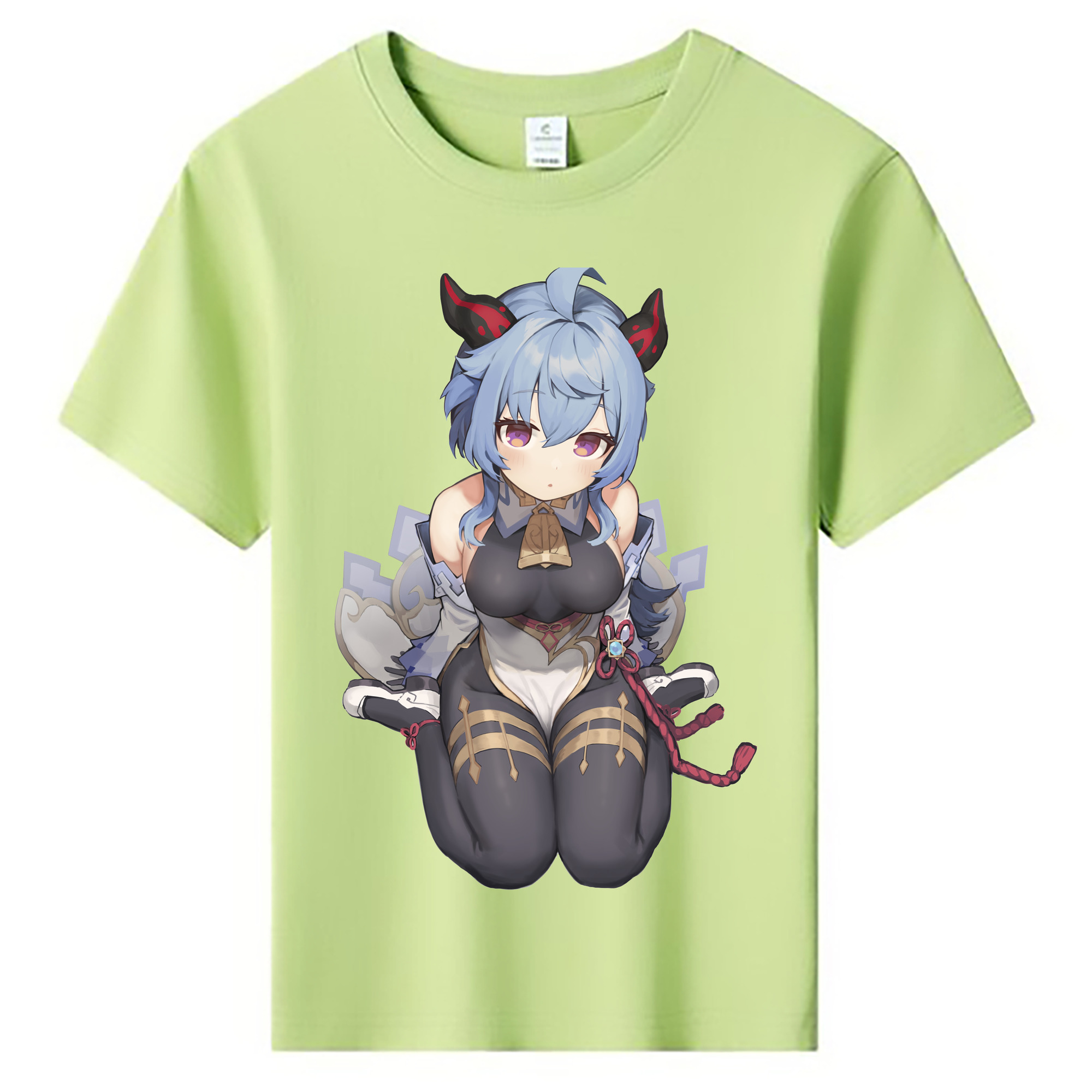 げんし神 甘雨 かんう genshin Ganyu 綿100％キッズTシャツ（フロントプリント）